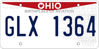 OH license plate GLX1364