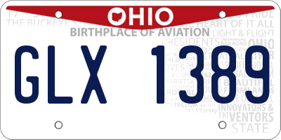 OH license plate GLX1389