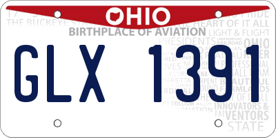 OH license plate GLX1391