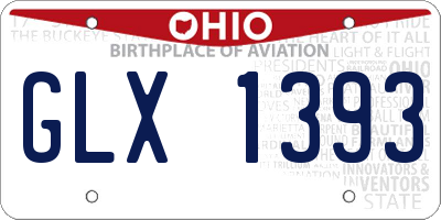 OH license plate GLX1393