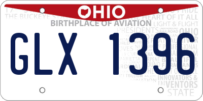 OH license plate GLX1396