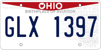 OH license plate GLX1397
