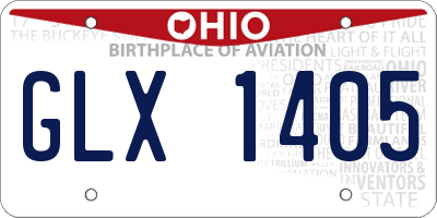 OH license plate GLX1405