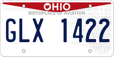 OH license plate GLX1422