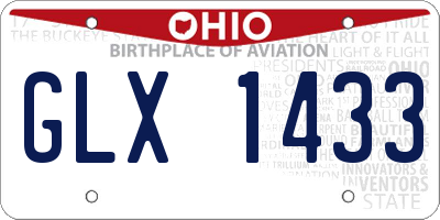 OH license plate GLX1433