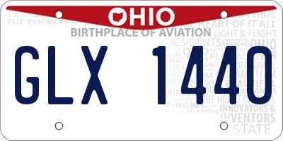 OH license plate GLX1440