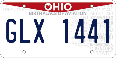 OH license plate GLX1441