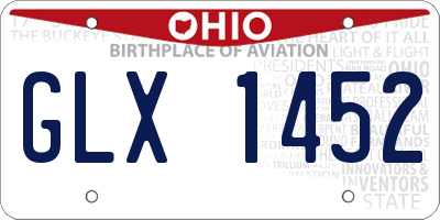OH license plate GLX1452