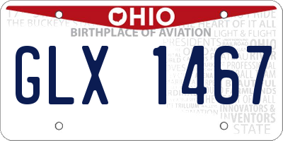 OH license plate GLX1467