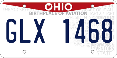 OH license plate GLX1468