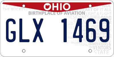 OH license plate GLX1469