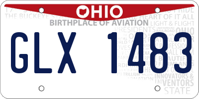 OH license plate GLX1483