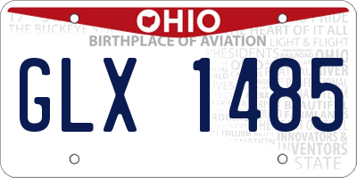 OH license plate GLX1485