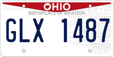 OH license plate GLX1487