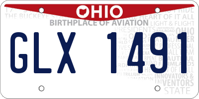 OH license plate GLX1491
