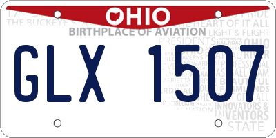OH license plate GLX1507
