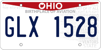 OH license plate GLX1528