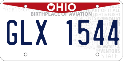 OH license plate GLX1544