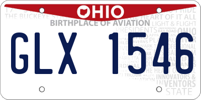OH license plate GLX1546