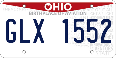 OH license plate GLX1552