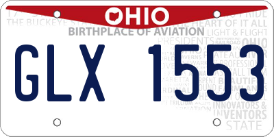 OH license plate GLX1553