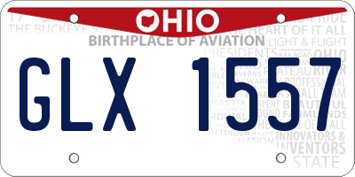 OH license plate GLX1557