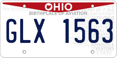 OH license plate GLX1563