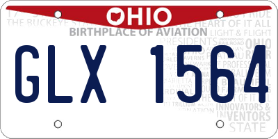OH license plate GLX1564