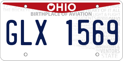OH license plate GLX1569