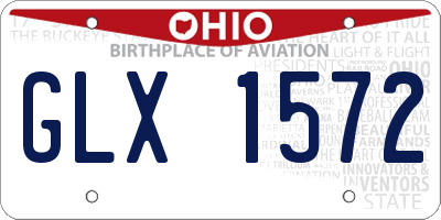 OH license plate GLX1572