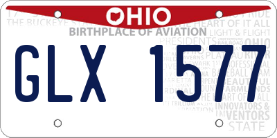 OH license plate GLX1577