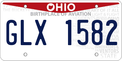 OH license plate GLX1582