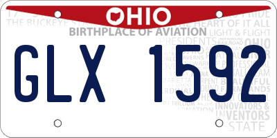 OH license plate GLX1592