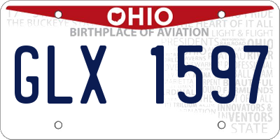 OH license plate GLX1597