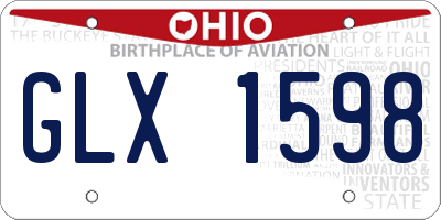 OH license plate GLX1598
