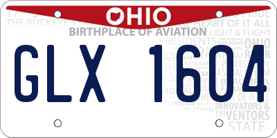 OH license plate GLX1604