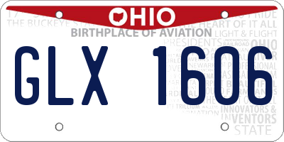 OH license plate GLX1606