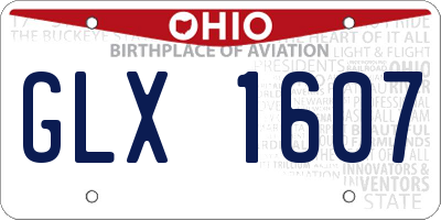 OH license plate GLX1607