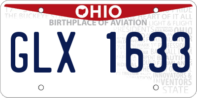 OH license plate GLX1633