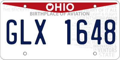 OH license plate GLX1648