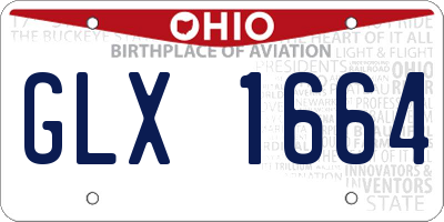 OH license plate GLX1664
