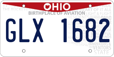 OH license plate GLX1682