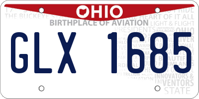 OH license plate GLX1685