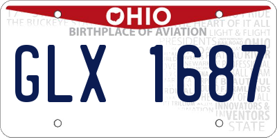 OH license plate GLX1687