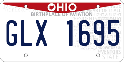 OH license plate GLX1695