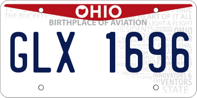 OH license plate GLX1696