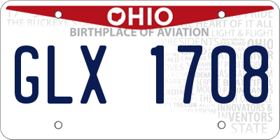 OH license plate GLX1708