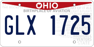 OH license plate GLX1725