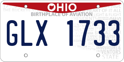 OH license plate GLX1733