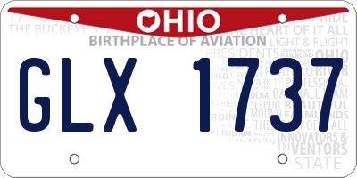 OH license plate GLX1737